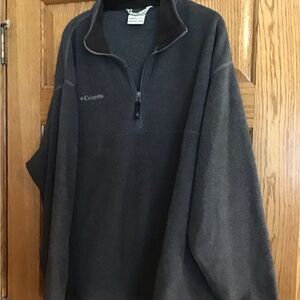 Men’s Columbia Gray Quarter Zip Fleece Jacket XL